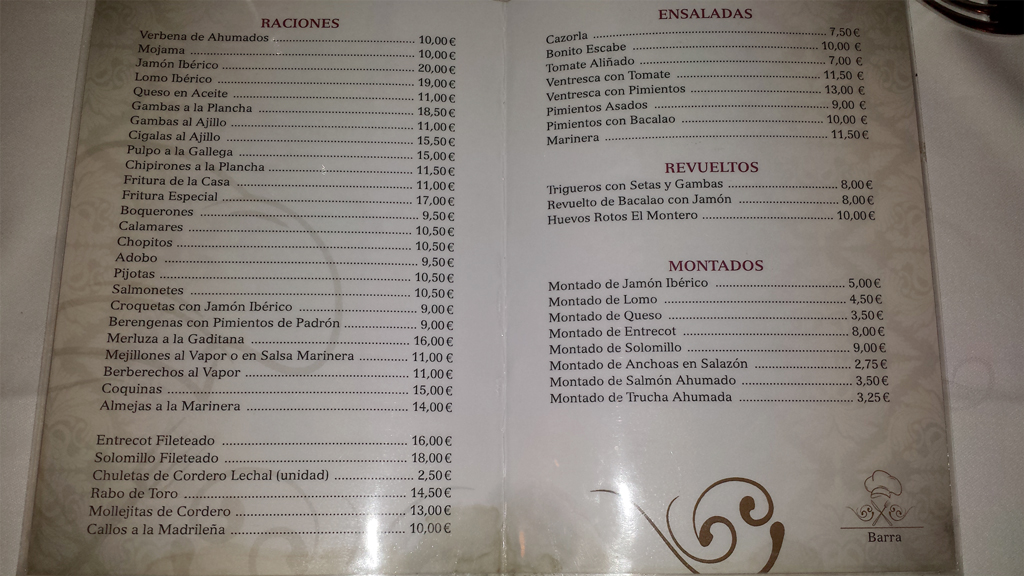 Tapas tipicas de restaurantes andaluces, restaurant de 